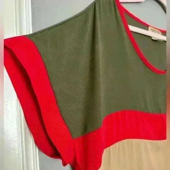 Janette Plus Multicolor Short Sleeve Blouse (464) - Picture 8 of 13